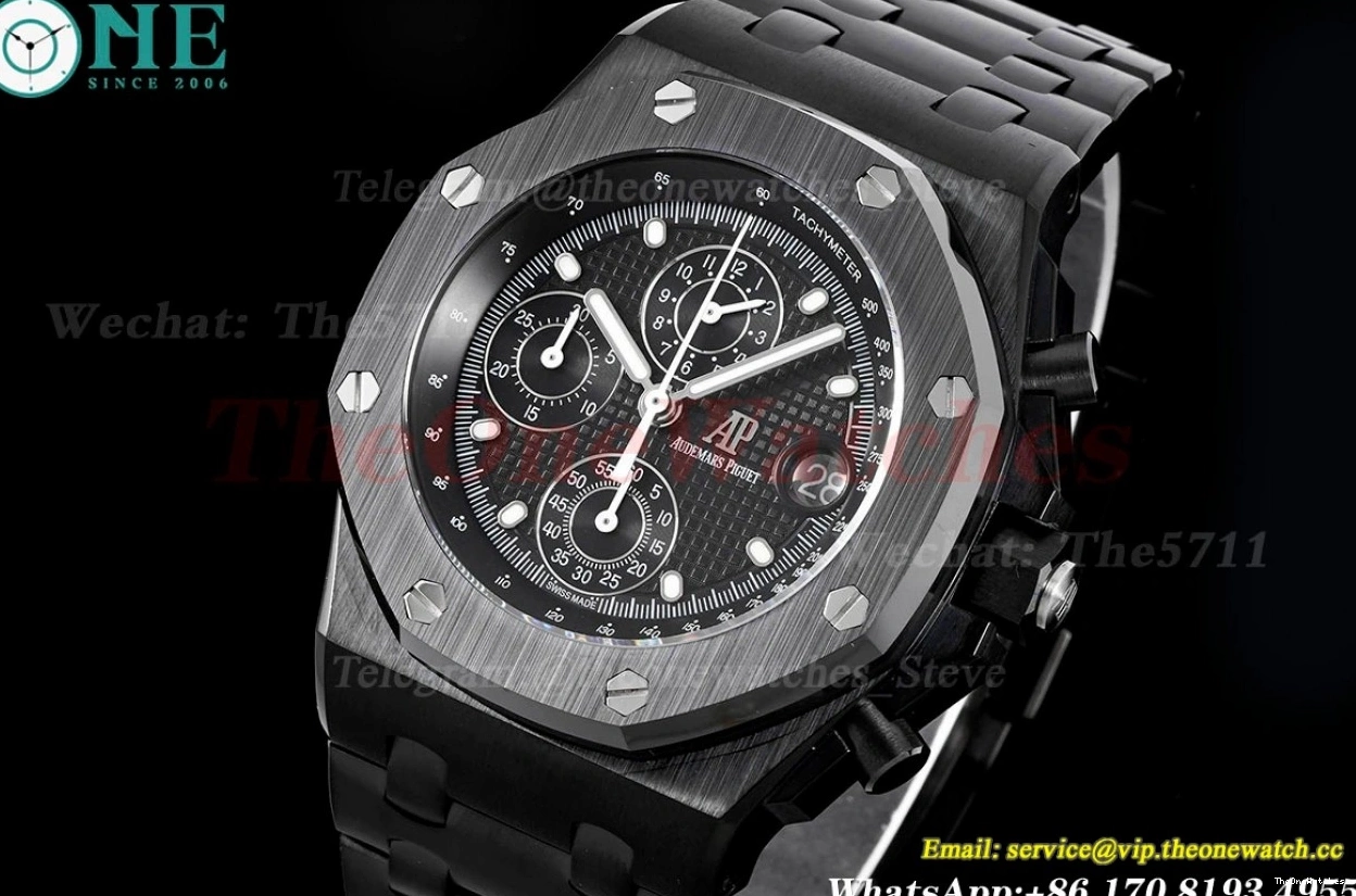 42mm PVD A7750 APF Offshore Dial Black Royal Oak PVD 1224